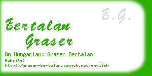 bertalan graser business card